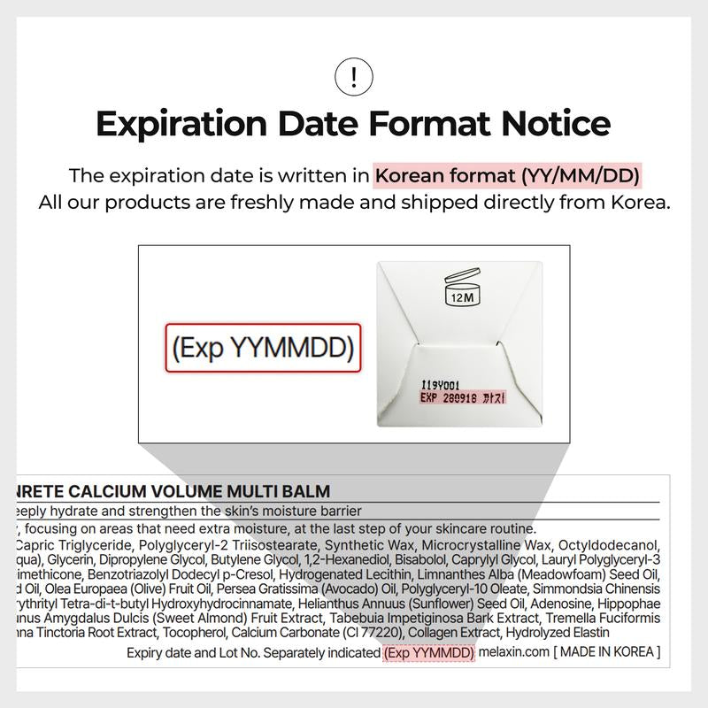 [Dr.Melaxin Official] Calcium Volume Multi Balm+Eye Patch 60Ea Korean Skin Care Cosmetics with Collagen Extract Elasticity Eye Shiel Dskin Repair