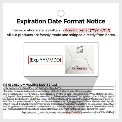 [Dr.Melaxin Official] Calcium Volume Multi Balm+Eye Patch 60Ea Korean Skin Care Cosmetics with Collagen Extract Elasticity Eye Shiel Dskin Repair